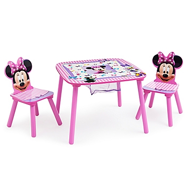 3pc S Mickey Mouse Disney Junior Minnie Mouse Bowtique Pink Table and Chair Set 