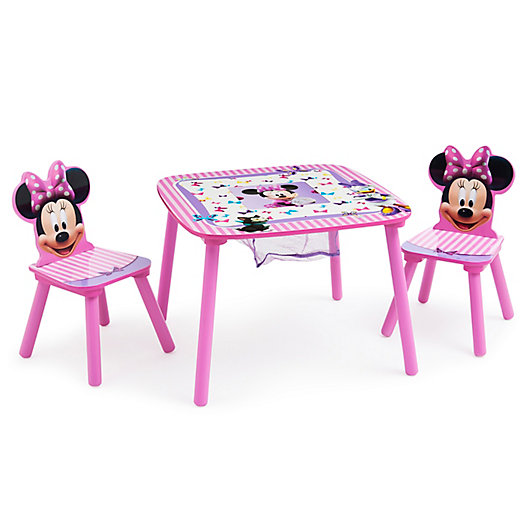 Alternate image 1 for Delta Children® Disney® Minnie Mouse Table and Chair Set with Storage in Pink