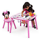 Alternate image 1 for Delta Children&reg; Disney&reg; Minnie Mouse Table and Chair Set with Storage in Pink