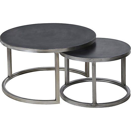 Hayes 2 Piece Nesting Coffee Table Set, Black Coffee Table Set Of 2