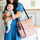 Alternate image 4 for Petunia Pickle Bottom&reg; Boxy Backpack Diaper Bag in Dusty Rose Leatherette