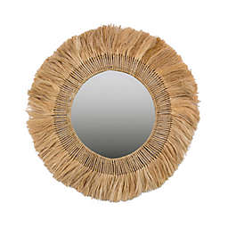 TOV Furniture Karissa Round Wall Mirror in Natural