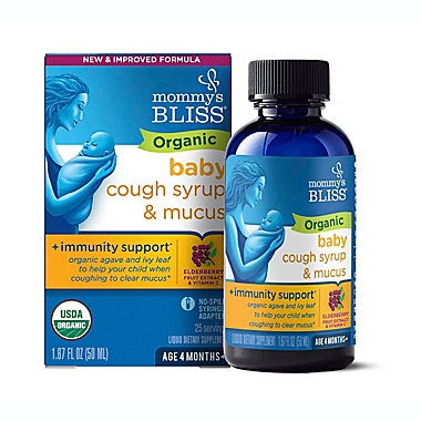 Mommy&#39;s Bliss&reg; 1.67 oz. Organic Cough Syrup and Mucus Relief Day. View a larger version of this product image.
