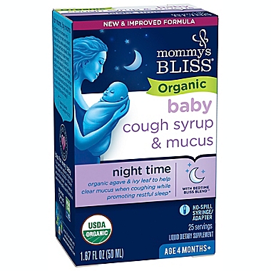 Mommy&#39;s Bliss&reg; 1.67 oz. Organic Cough Syrup and Mucus Relief&reg; Night Time Liquid. View a larger version of this product image.