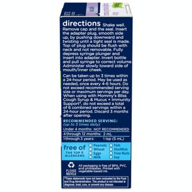 Mommy&#39;s Bliss&reg; 1.67 oz. Organic Cough Syrup and Mucus Relief&reg; Night Time Liquid. View a larger version of this product image.