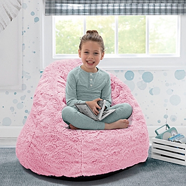 Delta Children&reg; Cozee Fluffy Toddler Chair in Pink. View a larger version of this product image.