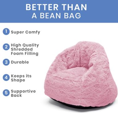 Delta Children&reg; Cozee Fluffy Toddler Chair in Pink. View a larger version of this product image.