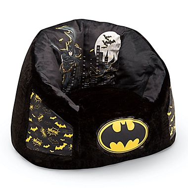 Delta Children&reg; Batman Cozee Fluffy Kids Chair in Black. View a larger version of this product image.