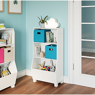 RiverRidge Home&reg; 23-Inch Kids Bookcase with Toy Organizer in White. View a larger version of this product image.