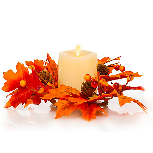 Alternate image 1 for Luminara® Moving Flame® LED Harvest Candle Centerpiece in Ivory