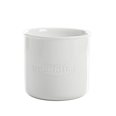 Our Table&trade; Simply White Words Utensil Crock. View a larger version of this product image.