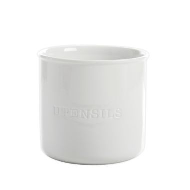 Our Table&trade; Simply White Words Utensil Crock. View a larger version of this product image.