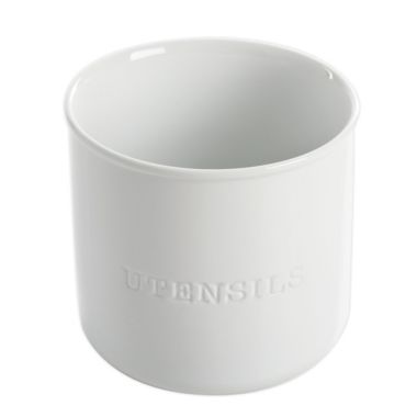 Our Table&trade; Simply White Words Utensil Crock. View a larger version of this product image.