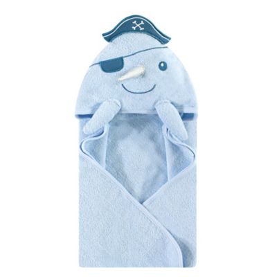 ImseVimse Hooded Towel and Mitten Set Blue