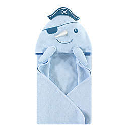 Hudson Baby® Narwhal Hooded Towel in Blue