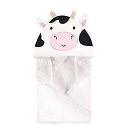 Hudson Baby® Cow Hooded Towel in Black/White