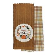 Happy Fall Wreath Kitchen Towels (Set of 2)