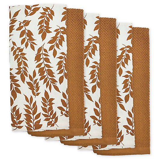 Alternate image 1 for Fall Foliage 6-Pack Kitchen Towels