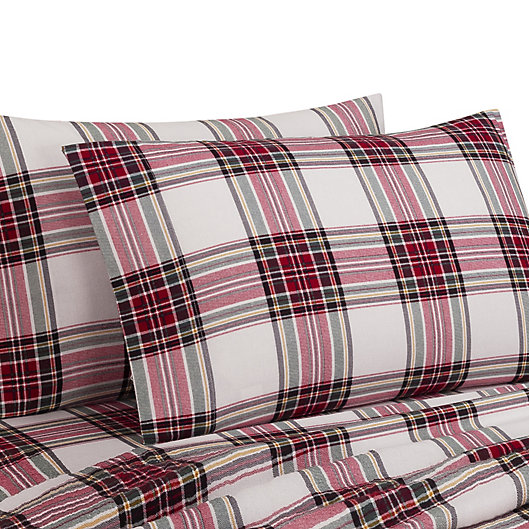 Alternate image 1 for Bee & Willow™ Cotton Flannel King Pillowcases in Christmas Plaid (Set of 2)