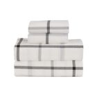 Alternate image 1 for Bee &amp; Willow&trade; Cotton Flannel Queen Sheet Set in Grey Tattersall