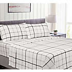 Alternate image 0 for Bee &amp; Willow&trade; Cotton Flannel Queen Sheet Set in Grey Tattersall