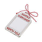 Alternate image 1 for 4.1-Inch Santa&#39;s Workshop Metal Photo Holder Christmas Ornament in Silver/Red
