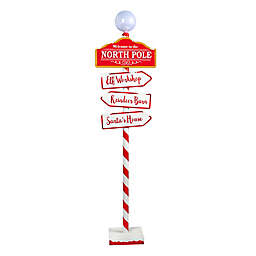 H for Happy™ 59.8-Inch North Pole LED Lamp Post in Red/White