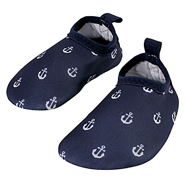 Hudson Baby&reg; Size 8 Anchor Water Shoes in Blue. View a larger version of this product image.