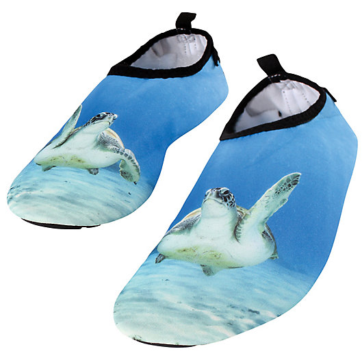 Alternate image 1 for Hudson Baby® Turtles Water Shoes in Blue