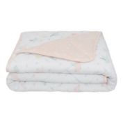 Living Textiles Ava Birds Cotton Baby Comforter in Pink/Blue