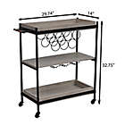 Alternate image 3 for Bee &amp; Willow&trade; Bar Cart with Wine Rack in Natural/Black