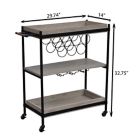 Alternate image 3 for Bee &amp; Willow&trade; Bar Cart with Wine Rack in Natural/Black