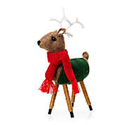 Bee &amp; Willow&trade; 7-Inch Reindeer in Scarf Fabric Christmas Ornament in Brown/Red