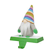 H for Happy&trade; Gnome Christmas Stocking Hanger with Base in Green