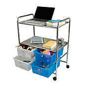 Mind Reader 4-Drawer All-Purpose Utility Cart in Silver