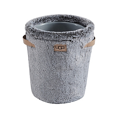 UGG&reg; Dawson Wastebasket in Charcoal. View a larger version of this product image.