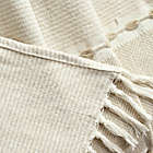 Alternate image 2 for Lush Decor Herringbone Stripe Yarn Dyed Throw Blanket in White/Neutral