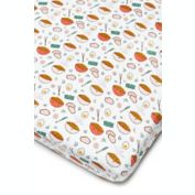Loulou Lollipop&reg; Ramen Muslin Fitted Crib Sheet in White