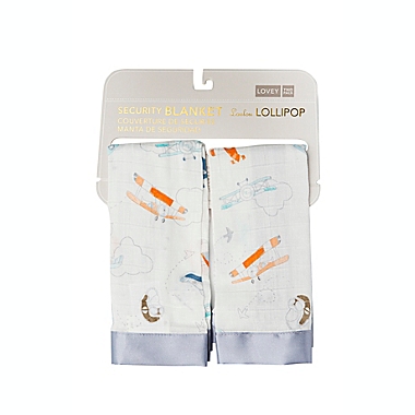 Loulou Lollipop&reg; 2-Pack Born To Fly Security Blankets in White. View a larger version of this product image.