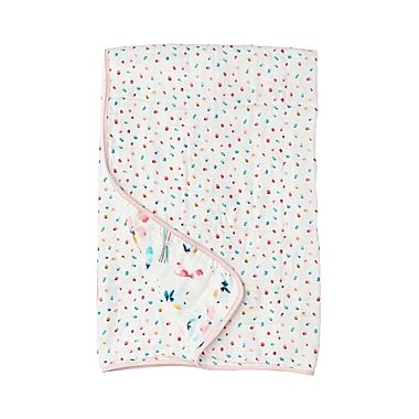 Loulou Lollipop&reg; Butterfly Muslin Quilt in White. View a larger version of this product image.