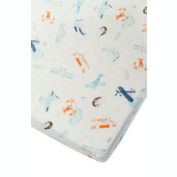 Loulou Lollipop&reg; Born To Fly Muslin Fitted Crib Sheet in White