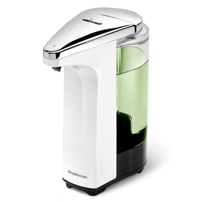 simplehuman® Compact Sensor Pump Soap Dispenser in White Bed Bath and