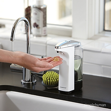 simplehuman&reg; Compact Sensor Pump Soap Dispenser in White. View a larger version of this product image.