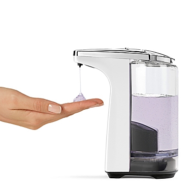 simplehuman&reg; Compact Sensor Pump Soap Dispenser in White. View a larger version of this product image.