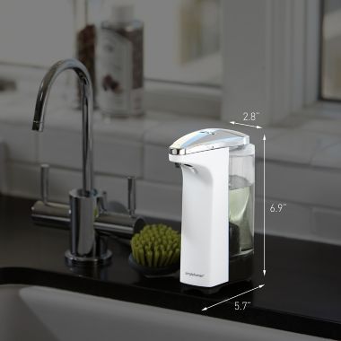 simplehuman&reg; Compact Sensor Pump Soap Dispenser in White. View a larger version of this product image.