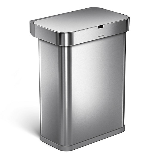 Alternate image 1 for simplehuman® 58-Liter Rectangle Sensor Can with Motion & Voice Activation