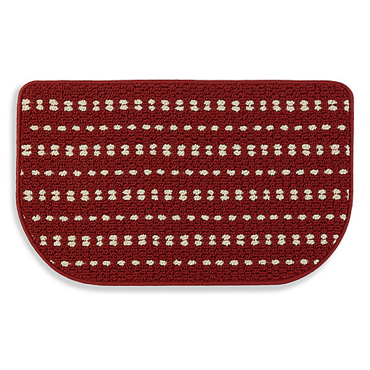 Alternate image 1 for Simply Essential™ Stripe Slice 18-Inch x 30-Inch Kitchen Mat in Red