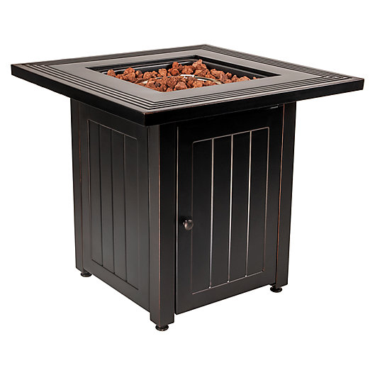 Alternate image 1 for Bee & Willow™ Square Gas Fire Pit in Oil Rubbed Bronze
