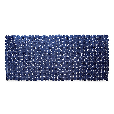 Simply Essential&trade; Rocks 16&quot; x 35&quot; Vinyl Tub Mat in Blue. View a larger version of this product image.