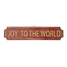 Bee & Willow™ "Joy to the World" Holiday Sign in Red/Gold